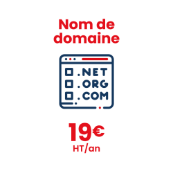 Nom de domaine (.com, .fr, .net, .org, .info)