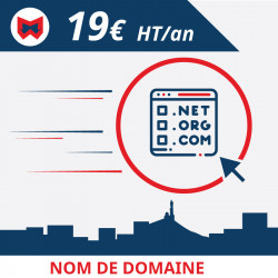 Prolongement de votre nom de domaine (.com, .fr, .net, .org, .info)